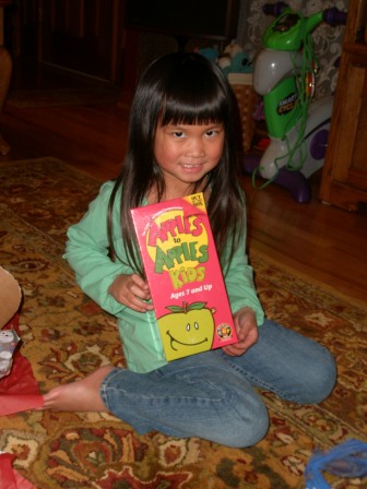 Kasen with Apples to Apples game